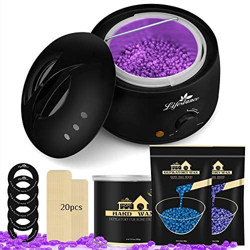 Book Cover Lifestance Waxing Kit, Hair Removal Wax Warmer for Coarse Hair
