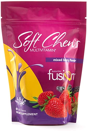 Book Cover Bariatric Fusion Bariatric Multivitamin Soft Chew | Mixed Berry Fruit Flavor | Chewy for Post Bariatric Surgery Patients Including Gastric Bypass and Sleeve Gastrectomy | 60 Count | 1 Month Supply