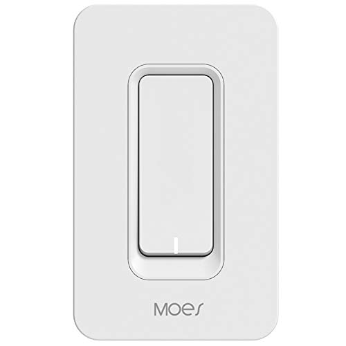 Book Cover WiFi Smart Light Switch Wireless Remote Control Anywhere Works with Alexa and Google Assistant Timing Function No Hub Required Neutral Wire Require (WT02S(Smart Light Switch))