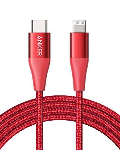Book Cover iPhone 11 Charger, Anker USB C to Lightning Cable [6ft Apple Mfi Certified] Powerline+ II Nylon Braided Cable for iPhone 11/Pro/Max/X/XS/XR/XS Max/8/Plus, Supports Power Delivery