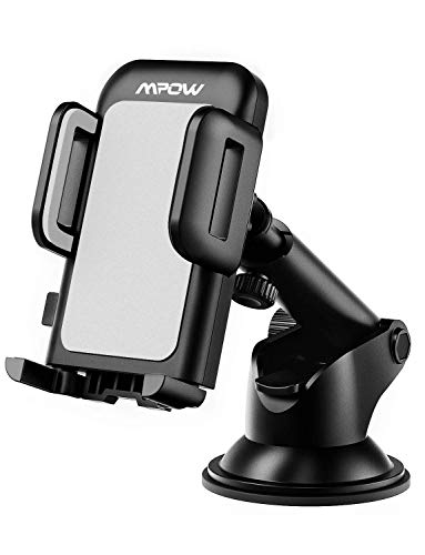 Book Cover Mpow Car Phone Mount, Dashboard Car Phone Holder, Washable Strong Sticky Gel Pad with One-Touch Design Compatible iPhone Xs,XS MAX,XR,X,8,8Plus,7,7Plus,6,6Plus, Galaxy S7,8,9,10, Google Nexus, Grey