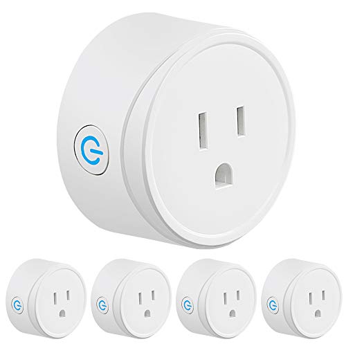 Book Cover OUKITEL WiFi Plug use with Alexa Echo/Google Home/IFTTT, X6P Smart Socket, Remote Control, Timer, no hub Required, Listed-4 Pack, White