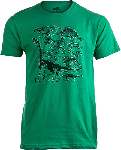 Book Cover Dinosaur Species | Dino Fan Party Costume T-Rex Raptor Shirt Men Women T-Shirt