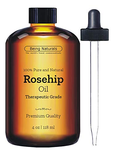 Book Cover Therapeutic Rosehip Essential Oil - Huge 4 OZ - Premium Rosehip Oil with Glass Dropper