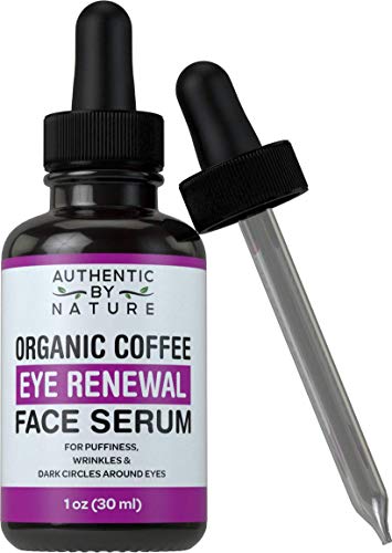 Book Cover Authentic By Nature Dark Circles Under Eye Treatment - Organic Coffee Bean Eye Renewal Face Serum by ABN. For Dark Circle Bags Puffiness and Wrinkles. Best Anti Aging Cream and Dark Spot Concealer Alternative for Face