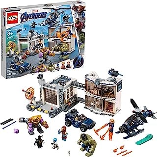 Book Cover LEGO Marvel Avengers Compound Battle 76131 Building Set includes Toy Car, Helicopter, and popular Avengers Characters Iron Man, Thanos and more (699 Pieces)