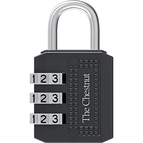 Book Cover Padlock with 3 Digit Combination - Outdoor Weatherproof Combination Lock - Keyless Resettable Combo - for Luggage, Fence, Travel, Gate, Door, School, Gym, Sports, Toolbox, Case, Employee Lockers, Hasp