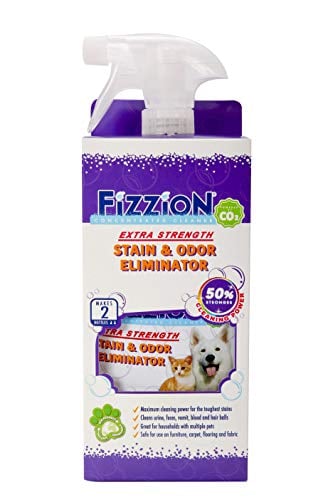 Book Cover Fizzion Extra Strength Pet Stain and Odor Remover 23 ounce Empty Spray Bottle with 2 Refills