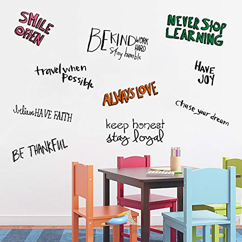 Book Cover Assorted Inspirational Wall Quotes Decals for Kids Room Motivational Wall Quote Decor Art Stickers Stay Humble Work Hard Never Stop Learning