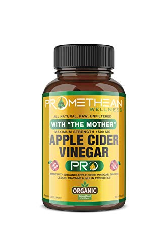 Book Cover Certified Organic Apple Cider Vinegar Capsules Pro with Mother Acv Pills Detox Cleanse Acid Reflux Relief Support Supplement Ginger Root Cayenne Pepper Powder