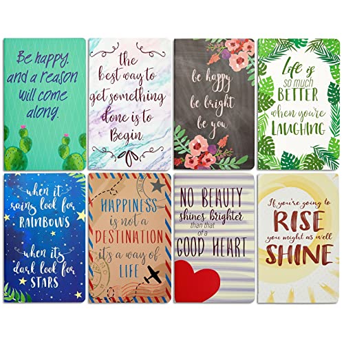 Book Cover Paper Junkie Set of 8 Inspirational Notebooks, 5x8 Bulk Journals with 8 Unique Motivational Quotes for Women, Family and Teacher Appreciation Gifts Bulk (40 Sheets/80 Pages)