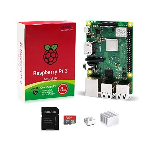 Book Cover LoveRPi Raspberry Pi 3 B+ 8GB Raspbian Quick Start Kit