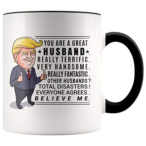 Book Cover YouNique Designs Donald Trump Husband Mug, 11 Ounces, Cool Anniversary Cup for Husband from Wife