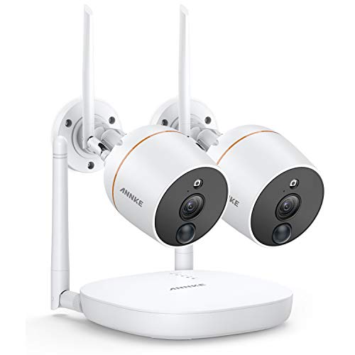 Book Cover ANNKE Wireless Security Camera System, 4CH 1080P Mini NVR with 2pcs 2.0MP WiFi Outdoor Surveillance Cameras, 2-Way Audio, PIR Motion Detection, 100ft Night Vision, APP Smart Alerts