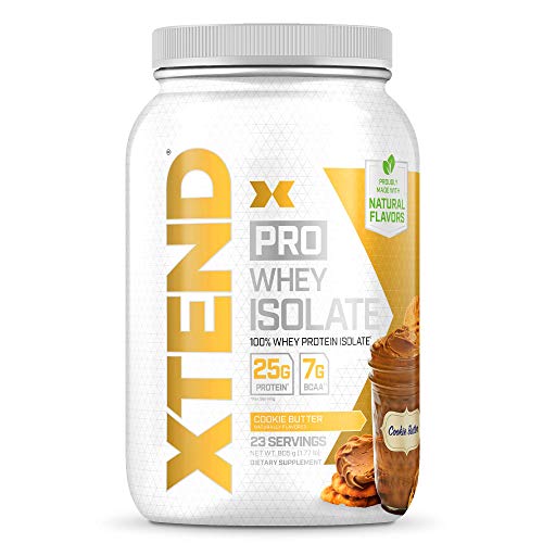 Book Cover XTEND Pro Protein Powder Cookie Butter | 100% Whey Protein Isolate | Keto Friendly + 7g BCAAs with Natural Flavors | Gluten Free Low Fat Post Workout Drink | 1.8lbs