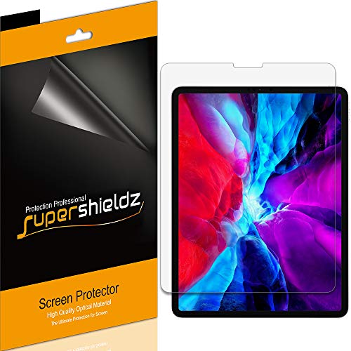 Book Cover Supershieldz [3-Pack for Apple iPad Pro 12.9 inch (2018 Model) Screen Protector, High Definition Clear Shield + Lifetime Replacements Warranty