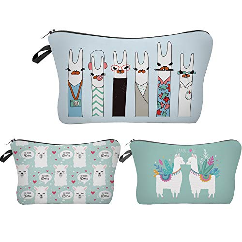 Book Cover Makeup Bag JomTokoy Cosmetic Bag travel makeup bag Pencil Pouch Funny Gifts for women (Llama-2)