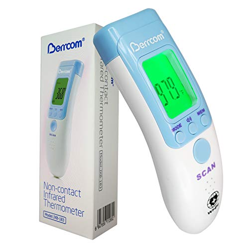 Book Cover Forehead Thermometer, Digital Infrared Temporal Thermometer for Fever, Portable Non-Contact Thermometer, Instant Accurate Reading for Baby Kids and Adults
