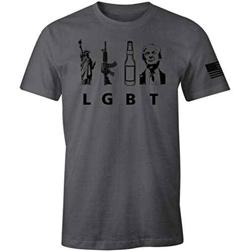Book Cover Liberty Guns Beer Trump Funny LGBT Parody Shirt