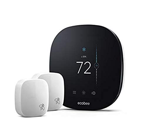 Book Cover Ecobee EB-STATE3LTVP-01 Thermostat with 2 Room SmartThermostat & Room Sensors, Black