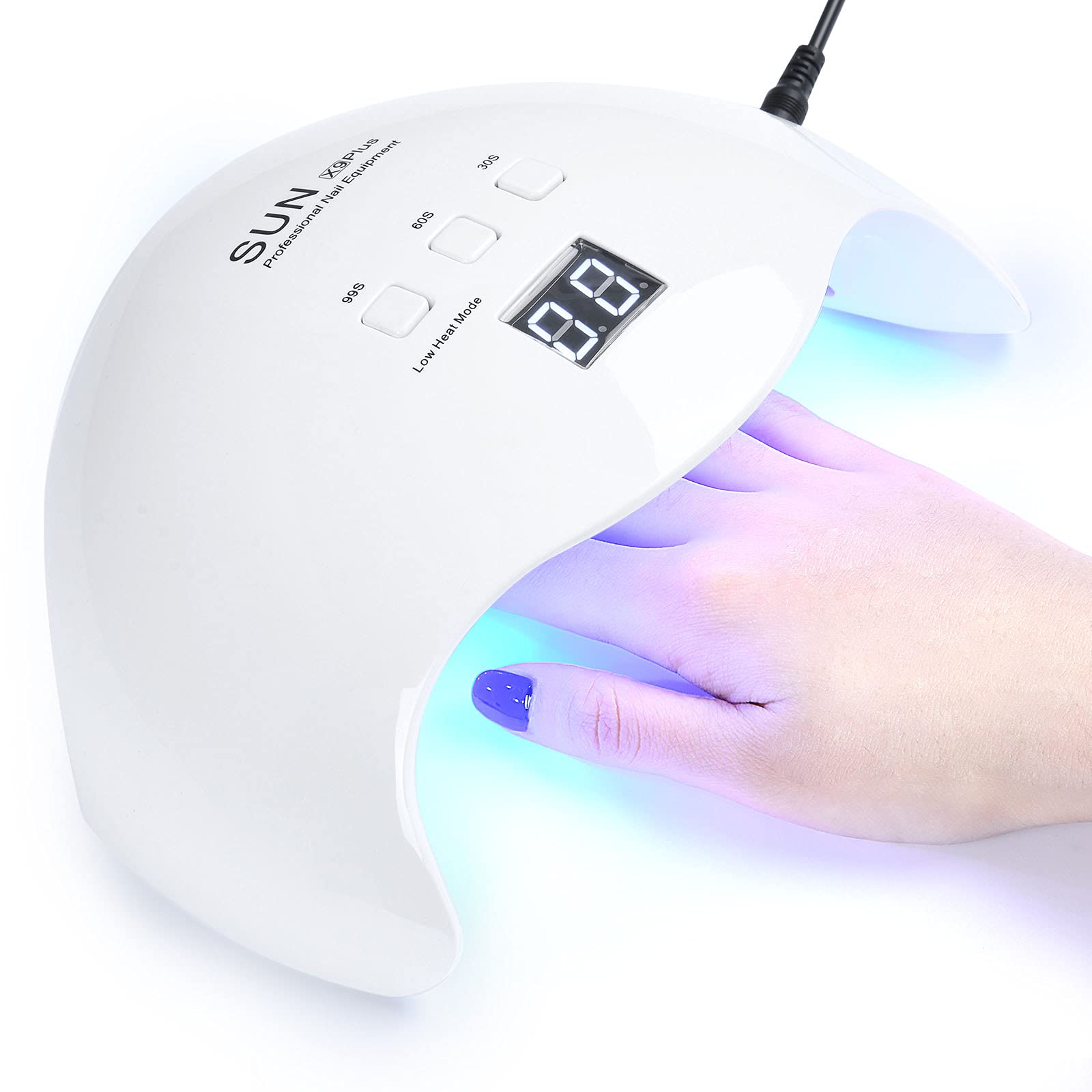Book Cover 48W LED Nail Lamp, DIOZO Portable Nail Dryer Manicure/Pedicure Curing Lamp with 30s 60s 99s Timer Plus Anti-UV Gloves Gift Suitable for Fingernails and Toenails, Home and Salon