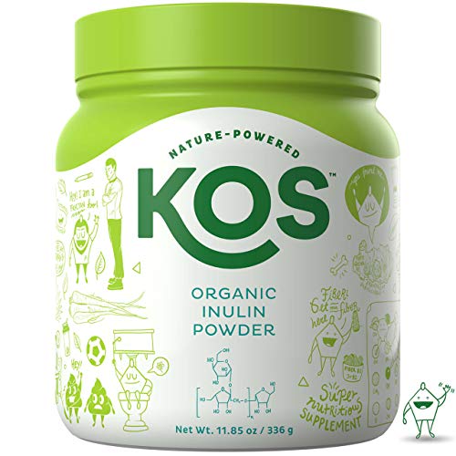 Book Cover KOS Organic Inulin Powder | Unflavored Inulin (Agave) Prebiotic Intestinal Support Powder | USDA Organic, Digestive Health Promoting, Gluten Free Plant Based Ingredient, 336g, 112 Servings