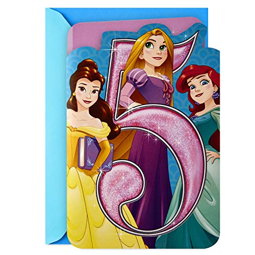Book Cover Hallmark 5th Birthday Card with Sound for Girl (Disney Princesses)