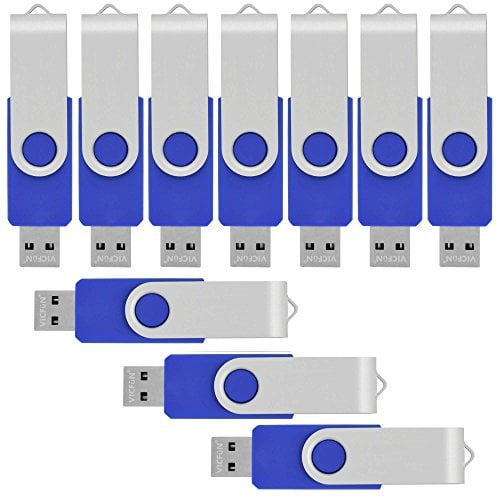 Book Cover VICFUN 10 Pack 32GB USB Flash Drives Bulk 32GB Flash Drive 10 Pack USB Memory Stick 32GB USB2.0-Blue