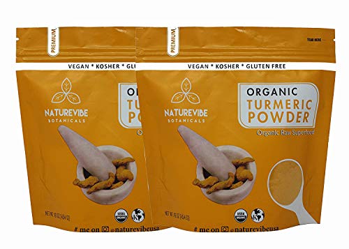 Book Cover Organic Turmeric Root Powder (2lb) by Naturevibe Botanicals, (2 Pack of 1lbs each) | Gluten Free & Non-GMO Verified | Contains Curcumin [Packaging May Vary]