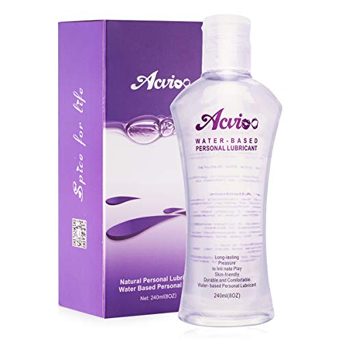 Book Cover Acvioo Water Based Personal Lubricant, Long Lasting Sex Lube for Men, Women and Couples, 8 Oz