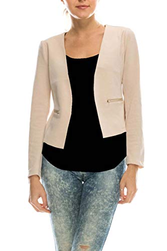 Book Cover RolyPoly Company Womens Casual Work Office Open Front Blazer Jacket