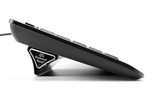 Book Cover ESC Computer Keyboard and Laptop Stand, Variable Ergonomic Angles and Tilt, Two Sizes of Stands Included, Compatible with Most Keyboards, Repositionable Micro Grip Pads