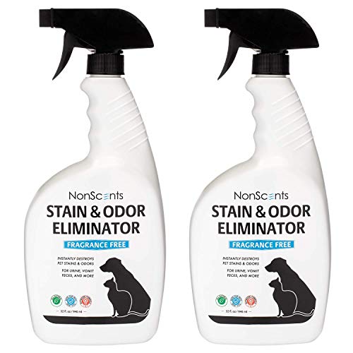 Book Cover NonScents Stain & Odor Eliminator - Fragrance Free - Pet Odor & Stain Remover for Dog and Cat Urine, 32 oz (2-Pack)