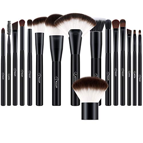 Book Cover BESTOPE Makeup Brushes Set 16 PCs Cosmetic Blush Brushes Premium Synthetic for Foundation Blending Powder Concealers Eye Shadows Brushes Kit
