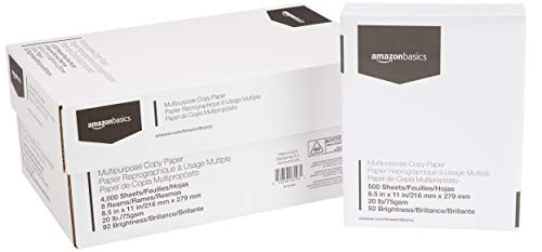 Book Cover AmazonBasics Multipurpose Copy Printer Paper - White, 8.5 x 11 Inches, 8 Ream Case (4,000 Sheets) - AMZN8RM
