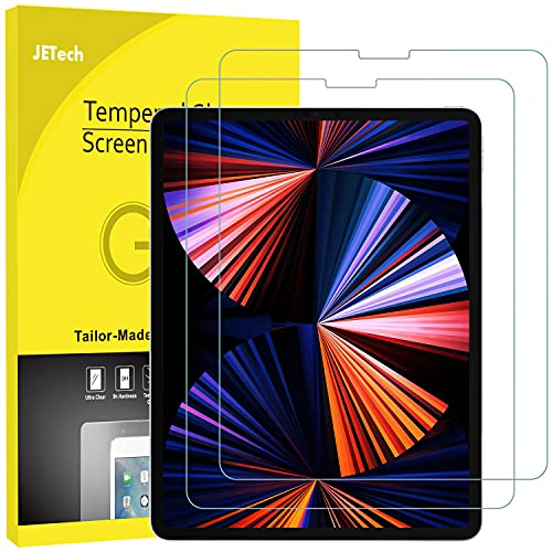 Book Cover JETech 2-Pack Screen Protector for iPad Pro 12.9-Inch (2020 and 2018 Release Edge to Edge Liquid Retina Display), Face ID Compatible, Tempered Glass Film