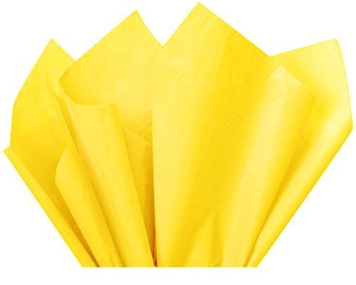 Book Cover Flexicore Packaging Yellow Gift Wrap Tissue Paper | Size: 15 Inch X 20 Inch | Count: 10 Sheets | Color: Yellow