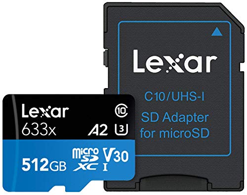 Book Cover Lexar High-Performance 633x 512GB microSDXC UHS-I Card