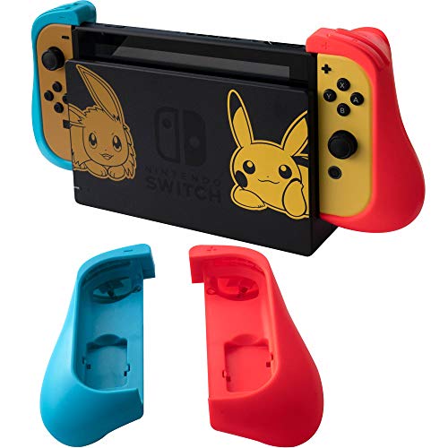 Book Cover [Upgraded] ButterFox Dockable Trigger Hand Grip Case for Nintendo Switch Joy-Con (Left Blue/Right Red)