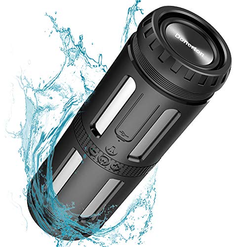 Book Cover Bluetooth Speakers Waterproof IPX67 Portable Speaker Loud Stereo Sound, 30 Hours Playtime, Enhanced Bass, Built-in Mic, Dustproof, Shockproof, HandsFree Calls, 5200mAh Powerbank for Party, Camping