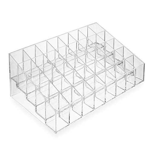 Book Cover Casafield 40 Slot Acrylic Lipstick & Makeup Organizer - Cosmetic Display Case - Clear