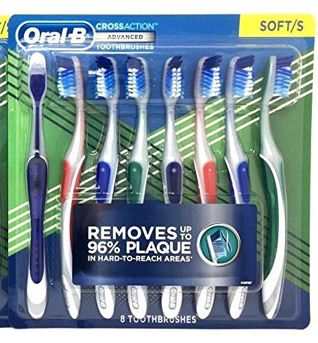 Book Cover Oral-B CrossAction Advances Toothbrushes 8 pack SOFT/S Removes up to 96% Plaque