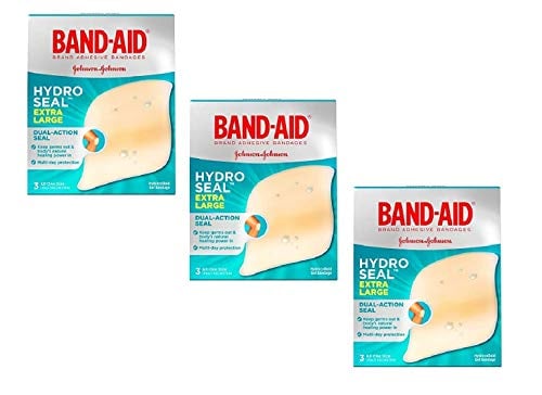 Book Cover Band-Aid Brand Hydro Seal Extra Large Waterproof Adhesive Bandages for Wound Care and Blisters, 3 ct (3-Pack (3 ct))