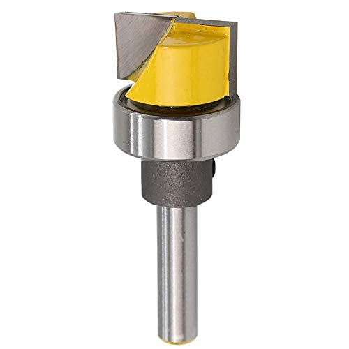 Book Cover Yakamoz 1/4 Inch Shank Flush Trim Hinge Mortising Template Router Bit with Ball Bearing Woodworking Milling Cutter Tool