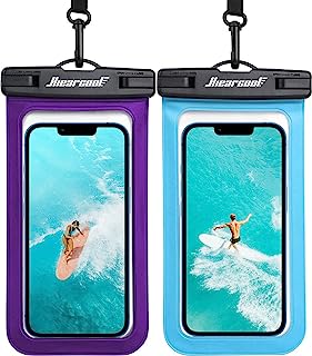Book Cover Hiearcool Universal Waterproof Case, Waterproof Phone Pouch Compatible for iPhone 14 13 12 11 Pro Max XS Plus Samsung Galaxy S22 Cellphone Up to 8.3