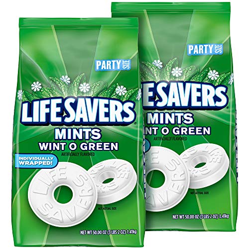 Book Cover LIFE SAVERS Mints Wint-O-Green Hard Candy, 50-Ounce Bag (Pack of 2)
