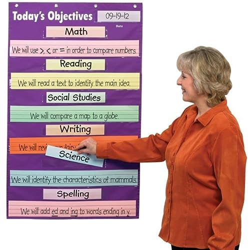 Book Cover Really Good Stuff 157012 Today's Objectives Pocket Chart, Assorted
