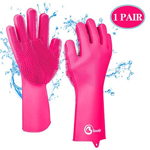 Book Cover Magic Saksak Silicone Cleaning Brush scruber Gloves| Magic Silicone Cleaning Scrubber Gloves|Dishwashing Gloves |Cleaning Gloves for Kitchen, car, pet,Bathroom and More