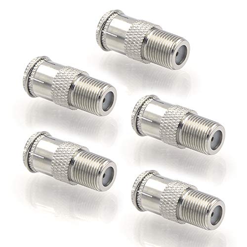 Book Cover VCE 5-Pack F Type RG6 Male to Female Quick Coax Coaxial Cable Connector Adapter