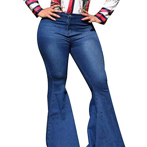Book Cover EVEDESIGN Women's High Waist Bootcut Flared Jeans Bell Bottom Flared Jeans Plus Size